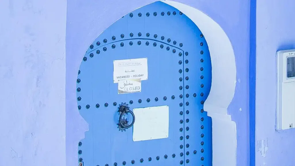 Chefchaouen blue streets in the Rif Mountains Morocco