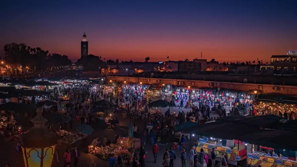 Marrakech Medina and Jemaa el-Fnaa square Morocco