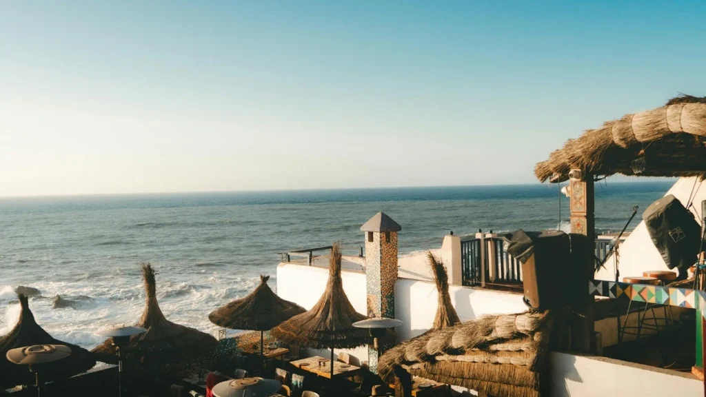 Sea-view hotel terrace in Essaouira Morocco