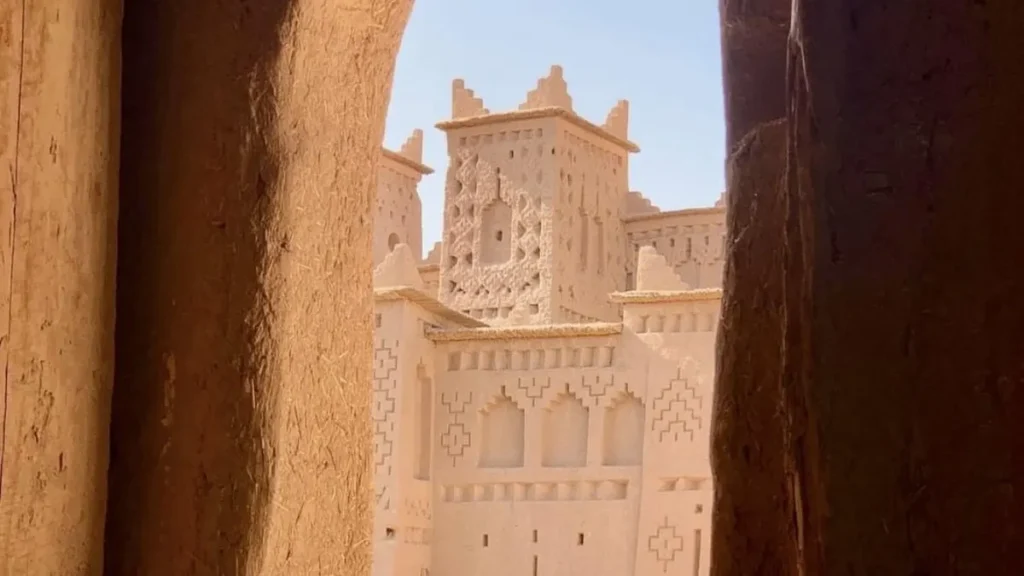 Traditional kasbah guesthouse in southern Morocco, a logical overnight stop on the way from Marrakech to the Chegaga Desert