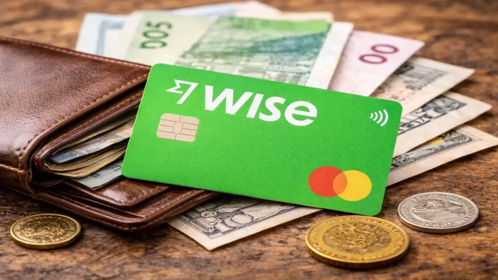 Wise travel debit card used for payments and ATM withdrawals in Morocco 
