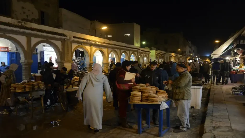 essaouira medina market at night morocco