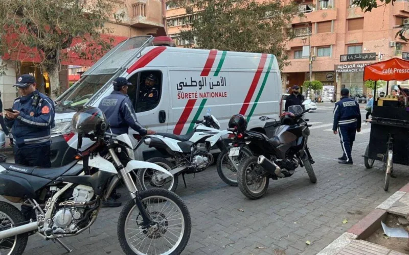police presence in marrakech tourist area morocco