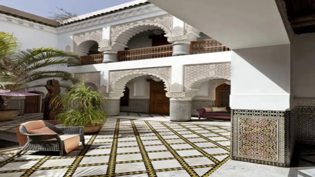 Morocco travel costs - traditional moroccan riad accommodation for travelers