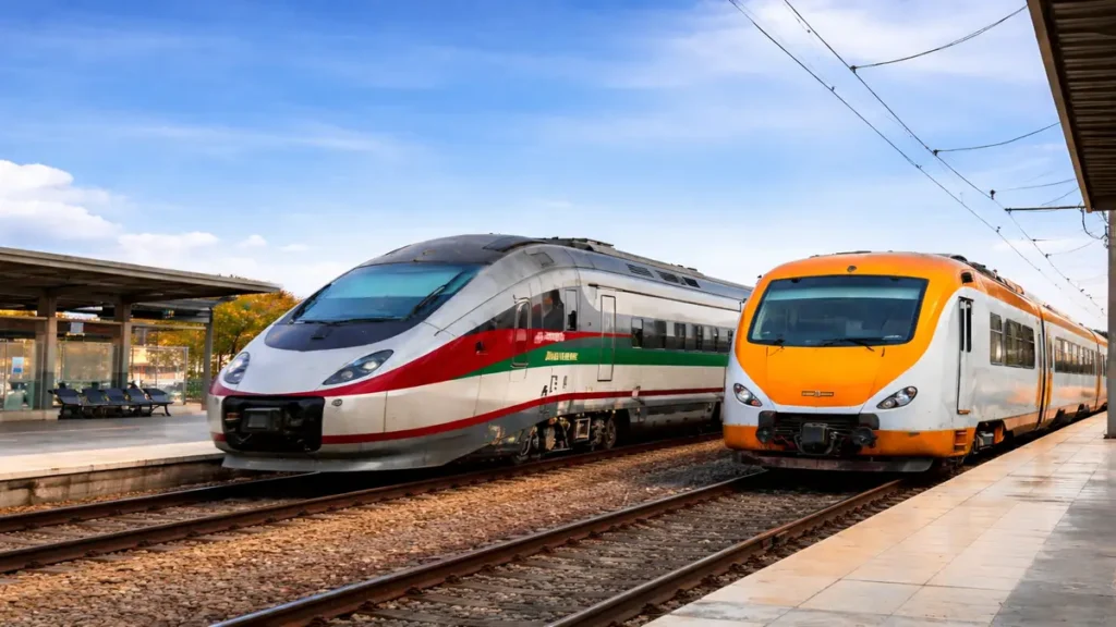 train travel in morocco between marrakech casablanca and fes


