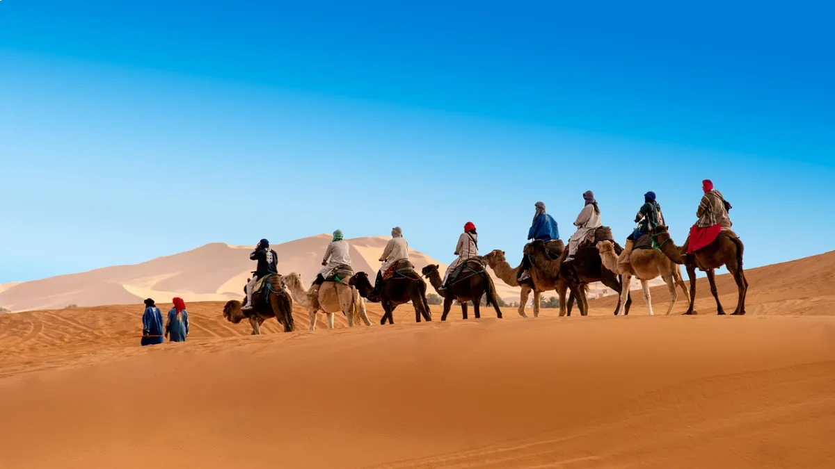 2 days desert tour from Marrakech to Merzouga camel ride at sunset