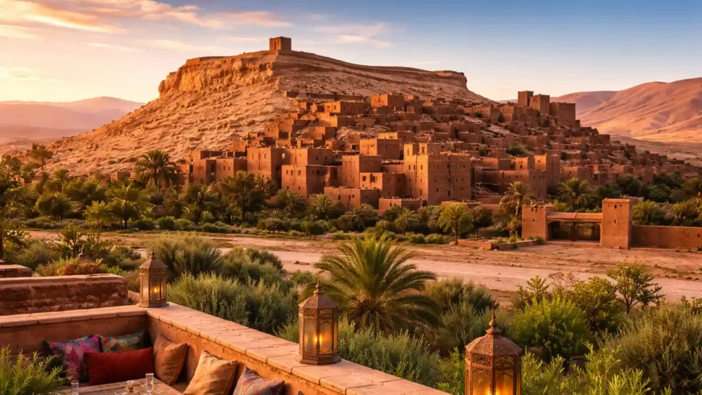 Ait Ben Haddou kasbah in southern Morocco, a UNESCO site and common stop between Marrakech and the Sahara