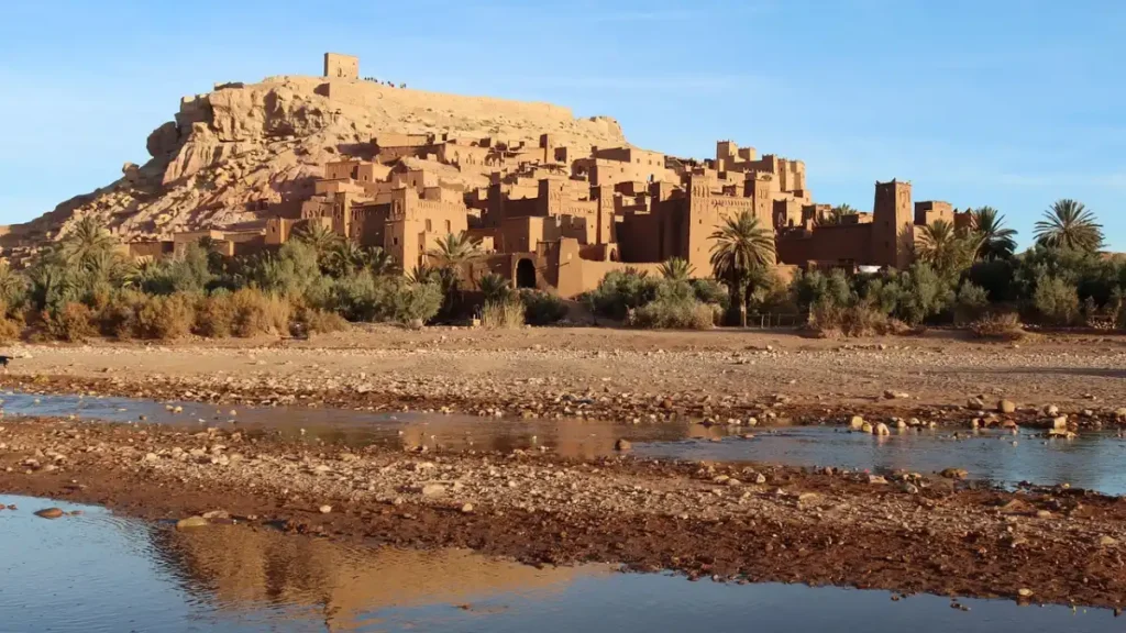 Ait Ben Haddou kasbah stop on Marrakech to Merzouga desert tour