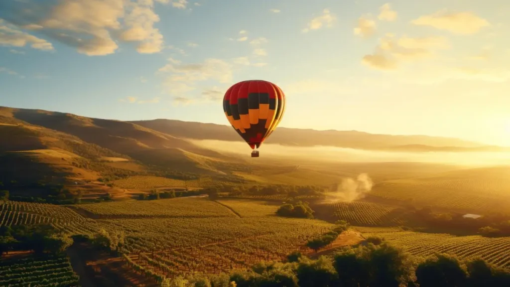 Hot air balloon experience near Marrakech at sunrise