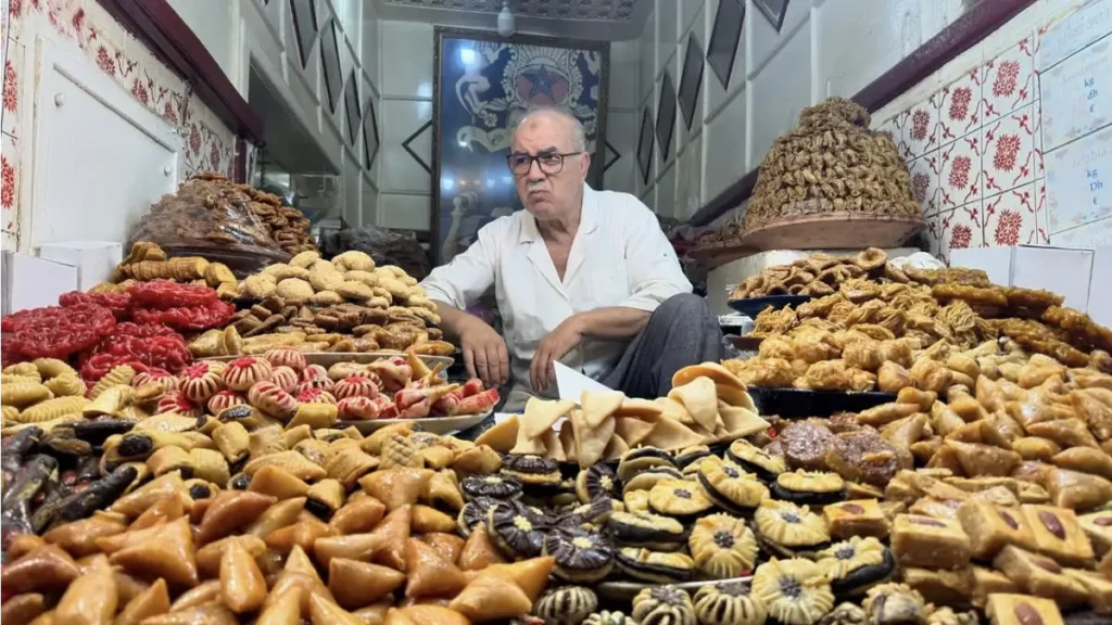 Moroccan Ramadan sweets chebakia and traditional pastries