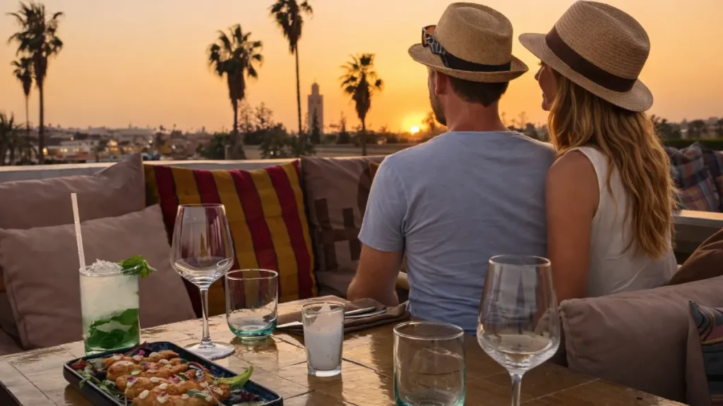 Best rooftop restaurant in Marrakech 
where to eat in Marrakech