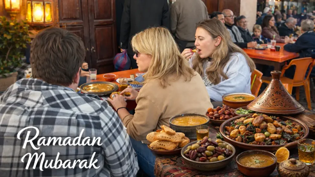 traditional Moroccan iftar meal during Ramadan in Morocco
