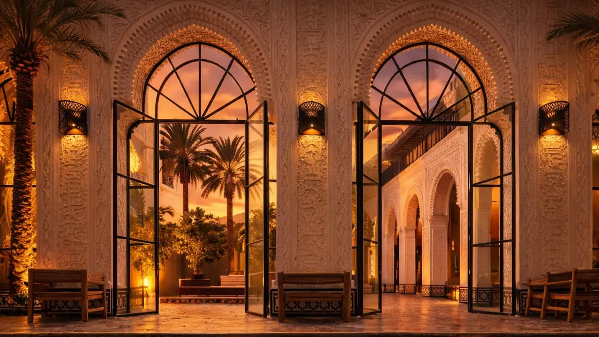 best riads in Marrakech traditional courtyard with pool