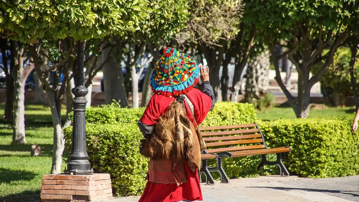 Morocco weather in November walking through Marrakech medina