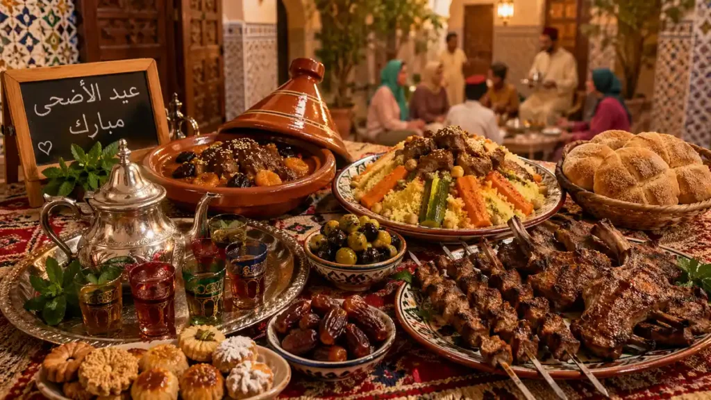 Traditional food during Eid al-Adha in Morocco
