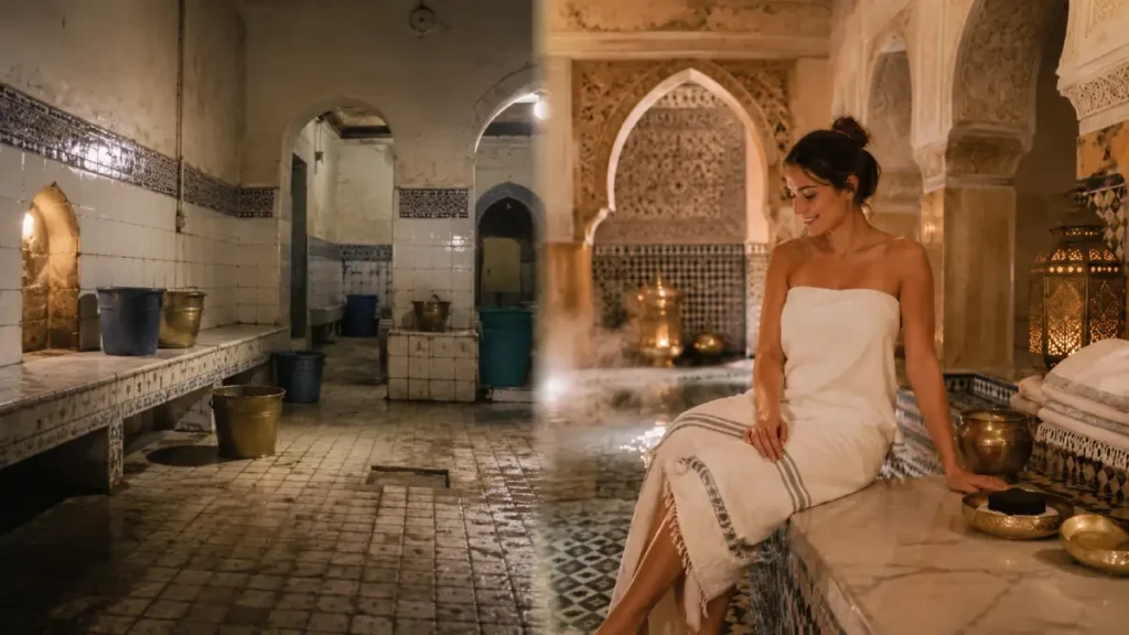 Public vs. Private Hammam Morocco