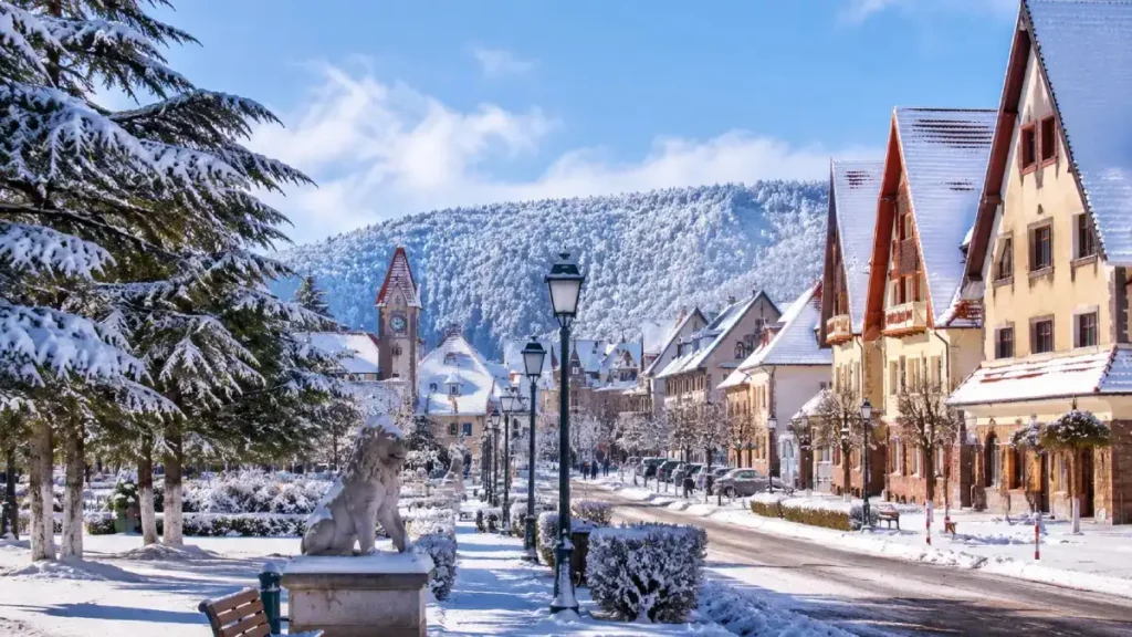 Ifrane Middle Atlas winter landscape Morocco

