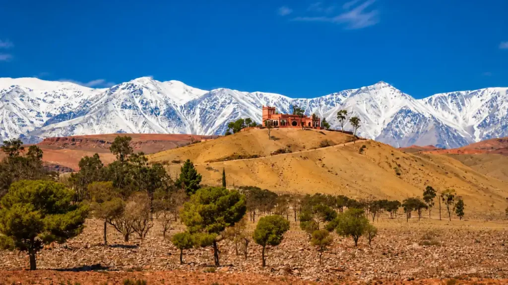 Atlas Mountains Morocco snow in January