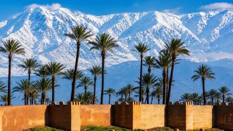 Morocco in January Marrakech Medina sunny winter day