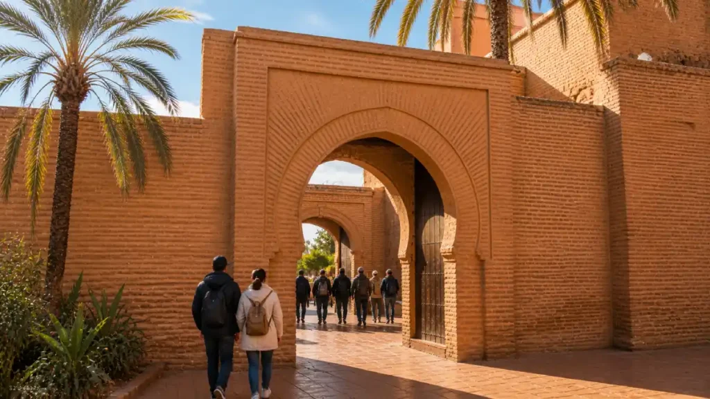 Morocco in January Marrakech Medina sunny winter day fewer crowds