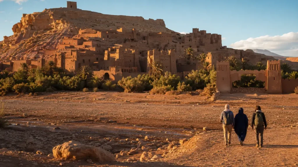 Ait Ben Haddou near Ouarzazate with traditional earthen ksar architecture