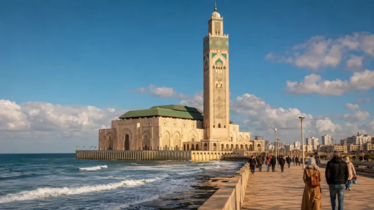 Casablanca day trip from Marrakech with Hassan II Mosque by the Atlantic Ocean