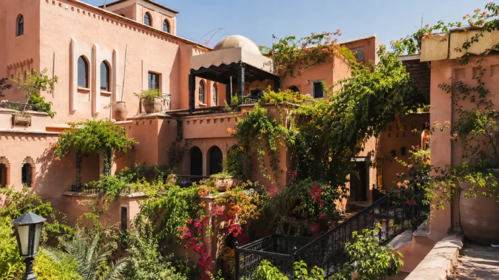 Where to stay in Ouarzazate at Hôtel Riad Dar Daïf with kasbah-style riad architecture and garden courtyard