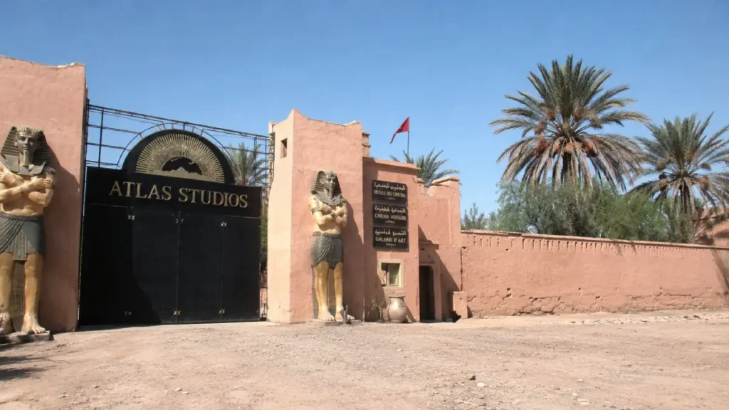 Atlas Studios in Ouarzazate with desert movie sets and film scenery