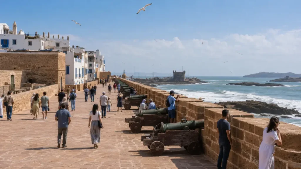 Essaouira Port and Skala du Port with Atlantic Ocean views
