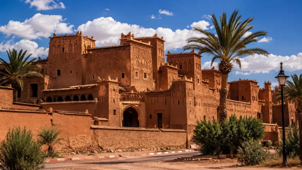 Tifoultoute Kasbah near Ouarzazate with desert views and traditional earthen architecture