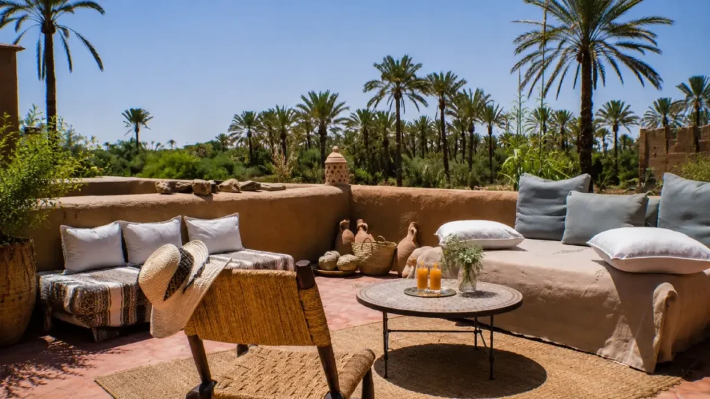 Where to stay near Ouarzazate at Les Jardins de Skoura with palm grove terrace and peaceful oasis views
