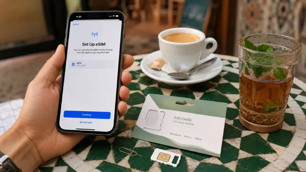 Comparing an eSIM and a local SIM card for Morocco