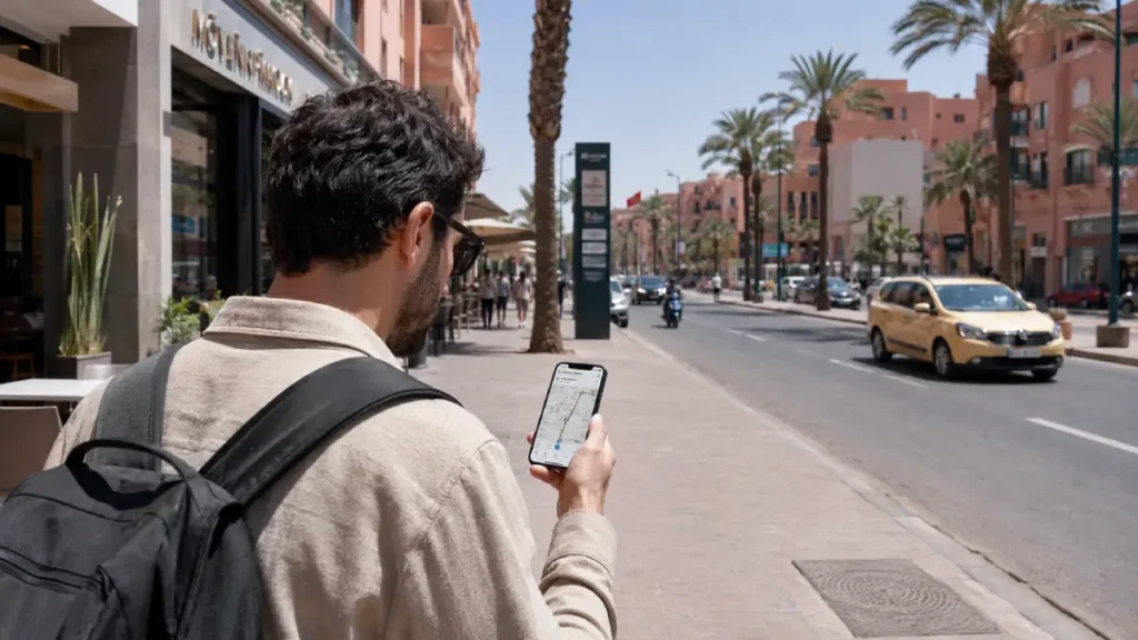 Using a 5G mobile connection in Marrakech Morocco