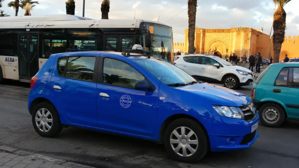 Safety in Morocco with a petit taxi and city bus