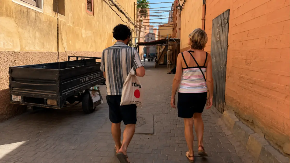 Safety in Morocco for tourists walking in Marrakech