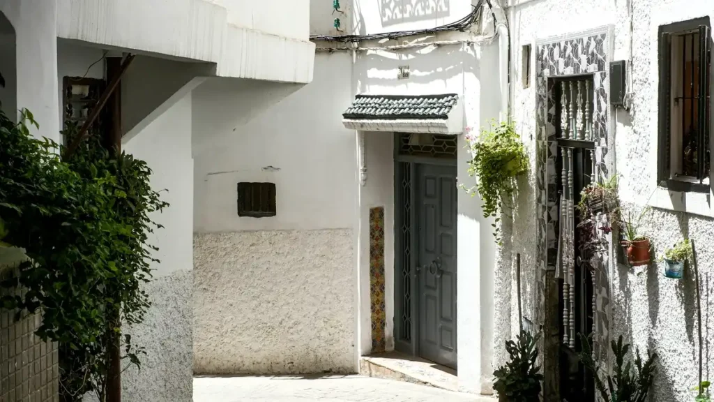 Narrow street inside the Tangier Medina