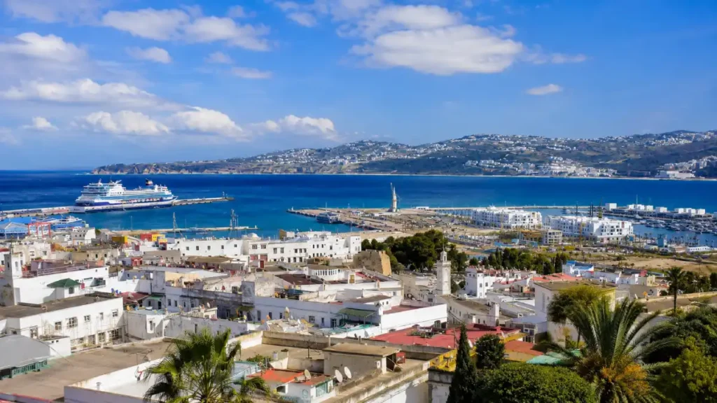 Tangier port and waterfront for ferry arrivals