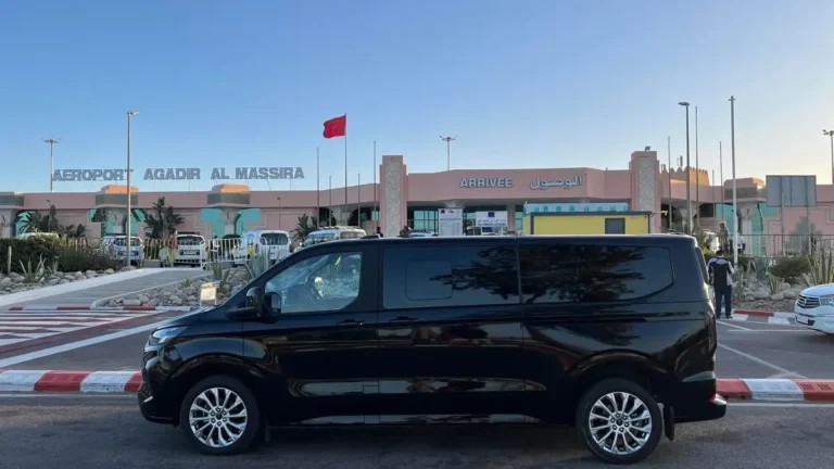 Agadir Airport to city centre transport outside Al Massira Airport