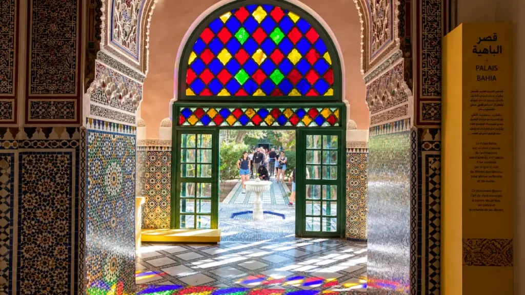 Bahia Palace interior in Marrakech during a winter visit
