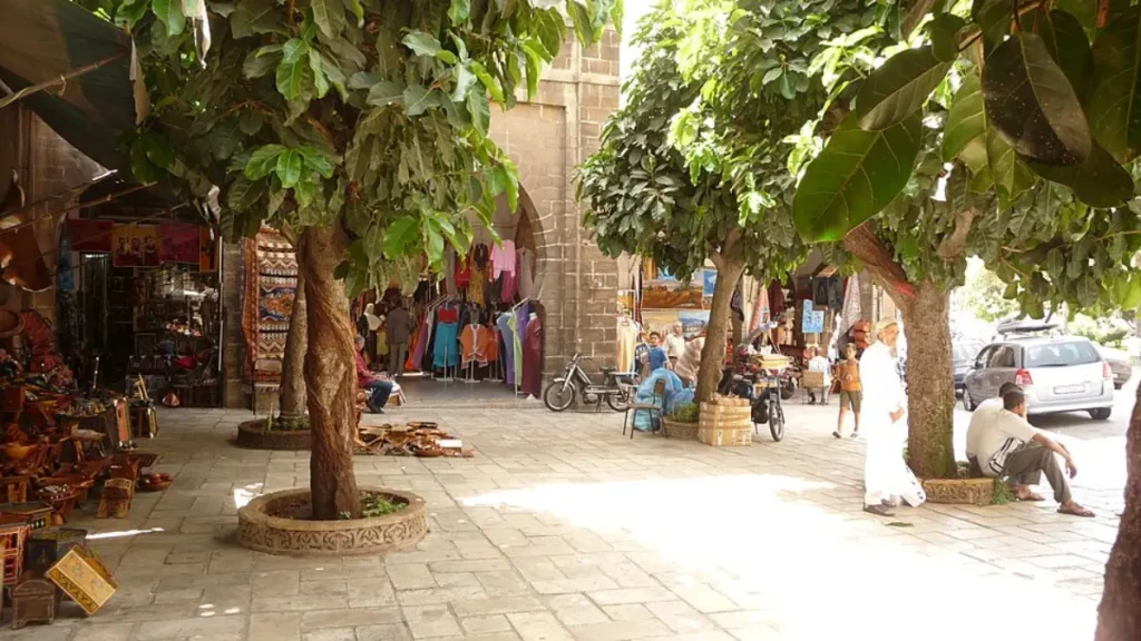 Central square in Casablanca’s Habous Quarter