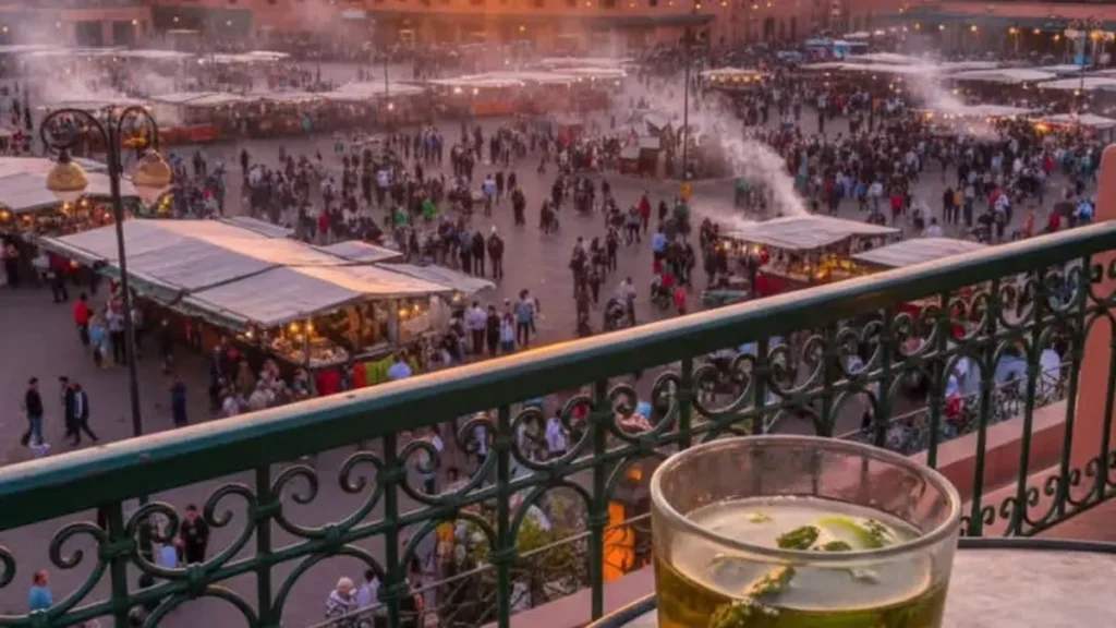 5 days in Morocco itinerary with Jemaa el-Fna square in Marrakech