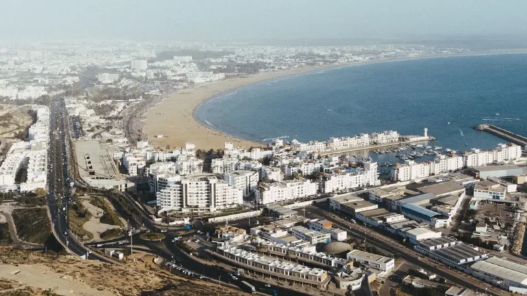 Where to stay in Agadir Morocco with beach, marina and city view