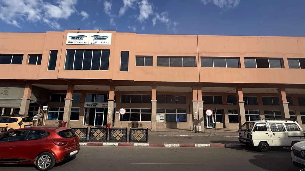 CTM passenger station exterior with entrance doors and signs