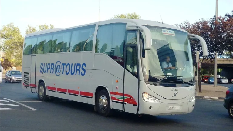 Marrakech to Essaouira by bus guide showing a Supratours coach